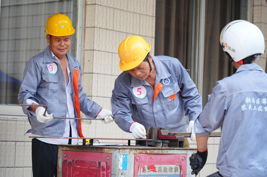 鋼筋工比賽現(xiàn)場