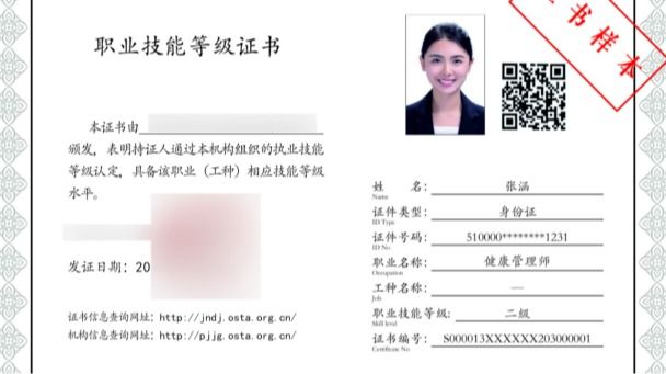 健康管理師證書