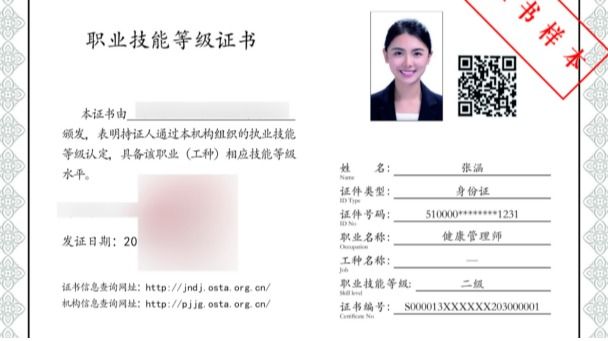 健康管理師證書