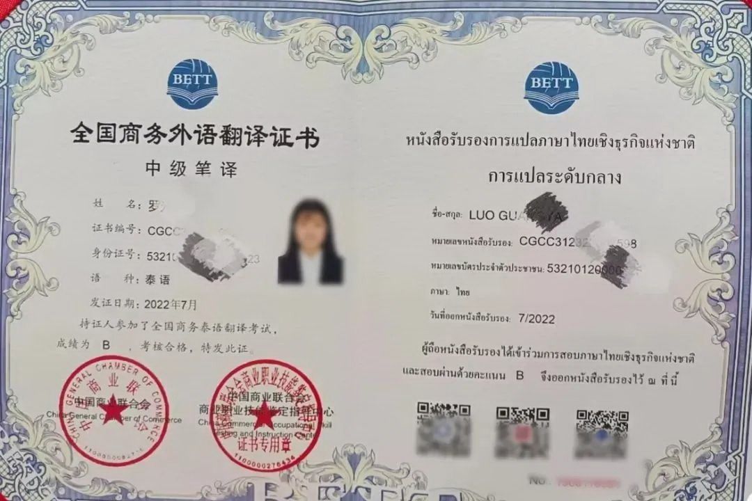 全國(guó)商務(wù)外語(yǔ)翻譯證書(shū)