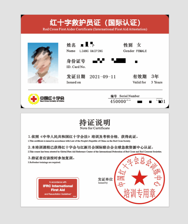 國際認證救護員證書